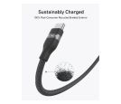 USB tip-C kabl M/M 0.9m, za Super brzo punjenje 240W/480Mbps, pleteni, crni _small_1