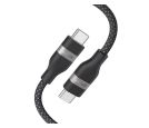 USB tip-C kabl M/M 0.9m, za Super brzo punjenje 240W/480Mbps, pleteni, crni _small_4