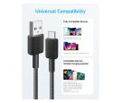 322 USB tip-A na USB tip-C kabl M/M 0.9m, 18W, pleteni, crni _small_0