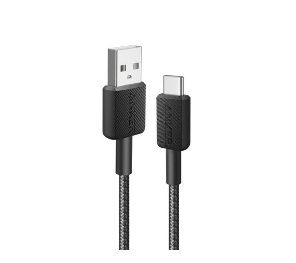 322 USB tip-A na USB tip-C kabl M/M 0.9m, 18W, pleteni, crni _1