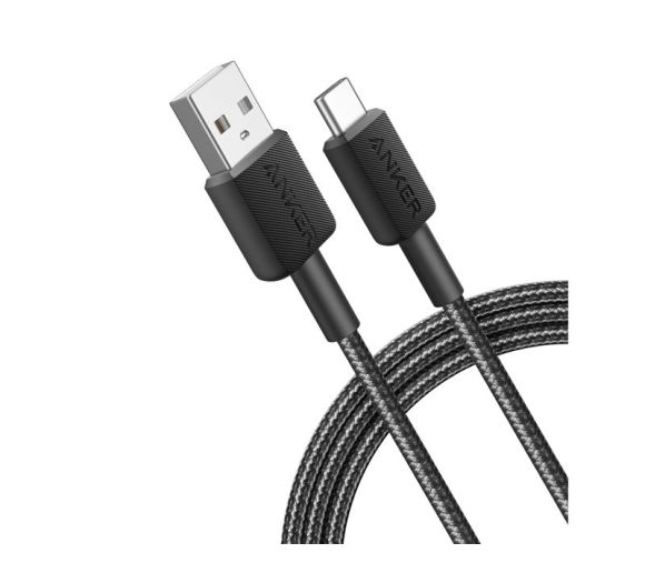322 USB tip-A na USB tip-C kabl M/M 0.9m, 18W, pleteni, crni _3