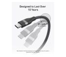 USB tip-C kabl M/M 1.8m, za Super brzo punjenje 240W/480Mbps, pleteni, crni _small_2