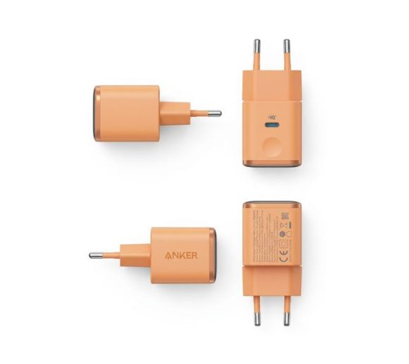 Nano 45W putni zidni punjač sa ekranom, USB-C port, narandžasti _1
