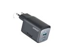 Prime 67W GaN zidni brzi punjač, 3-porta (2x USB-C i 1x USB-A) crni _small_0