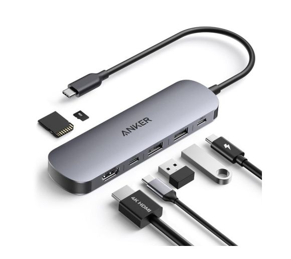 Nano USB-C Hub 7u1, sivi _1