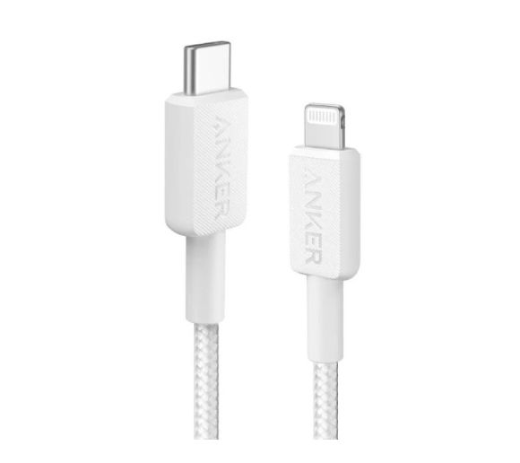 322 USB tip-C na Lightning kabl M/M 0.9m, 60W, pleteni, beli _0