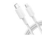 322 USB tip-C na Lightning kabl M/M 0.9m, 60W, pleteni, beli _small_1