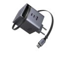 UGREEN X616 100W GaN Fast Charger 2x USB-C 1x USB-A 1x retractable USB-C cable_small_0