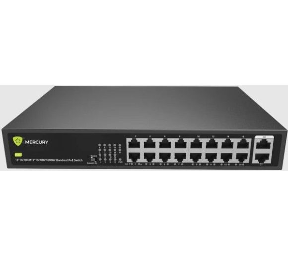 LAN Switch Mercury H1016PL PoE 10/100Mbps_0