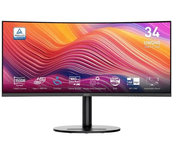 MSI - 34 inča MODERN MD342CQP UWQHD 3440x1440 120Hz FreeSync Premium zakrivljeni business monitor _0