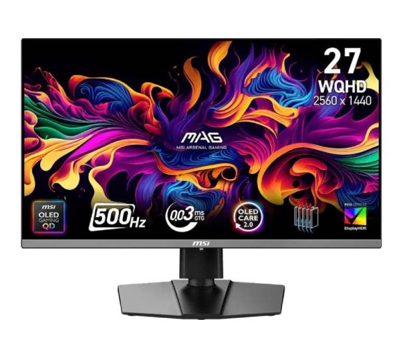 MSI - 27 inča MAG 272QP QD-OLED X50 WQHD 2560x1440 500Hz FreeSync Premium Pro gaming monitor _1