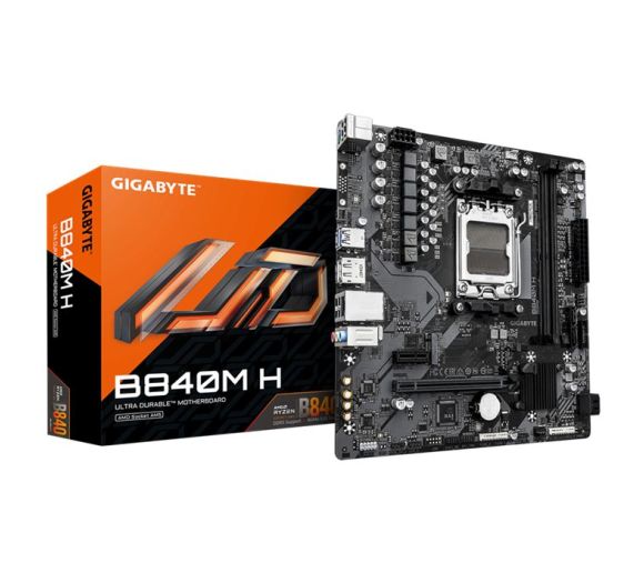 Gigabyte - AM5, AMD B840 Chipset, 2x DDR5 DIMM, 1*M.2 slot (PCIe 4.0 x4)_0