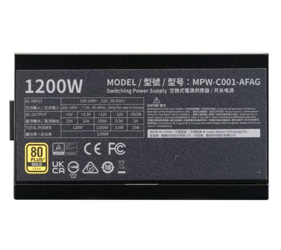 Cooler Master - Elite Gold 1200W napajanje (MPW-C001-AFAG-BEU) 5Y _1