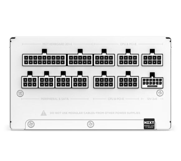 NZXT - C1200 Gold ATX 3.X 1200W (PA-2G2BW-EU) modularno napajanje belo _1