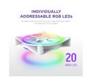 NZXT - F140RGB Core 140mm ventilator beli (RF-D14SF-W1) _small_2