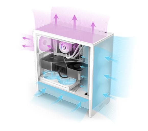 NZXT - H5 Flow RGB Gaming kućište belo (CC-H52FW-R1) _5