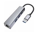 E-GREEN - USB 3.0 - HUB (3 port USB 3.0 + 1port fast ethernet 1000Mbs) _small_0