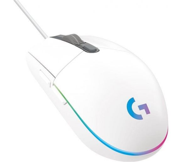 Logitech - Logitech G102 Lightsync Gaming Wired Mouse, White USB_0