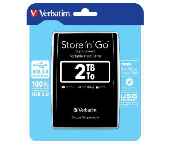 Verbatim - HDD E2.5" Verbatim 2TB USB 3.0 Store'n'Go 53177, Black_3