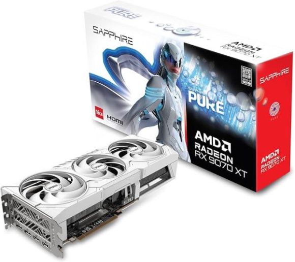 SAPPHIRE - SVGA Sapphire Radeon RX 9070 XT PURE 16GB 2x HDMI/2x DP/11348-02-20G_0