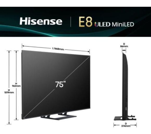 HISENSE - 75 inča 75E8Q Mini-LED 4K UHD Smart TV _2