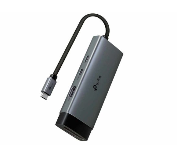 TP-Link - Hub TP-LINK USB Type-C 7-Port Hub/1USB-C /1 HDMI 4K 60Hz Port,1×USB-C PD 100W Port,1×SD_4