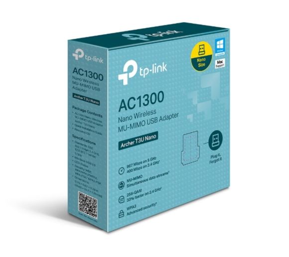 TP-Link - Bežicni adapter TP-LINK ARCHER T3U Nano Wi-Fi/AC1300/867Mbps/433Mbps/MU-MIMO/interna antena_0