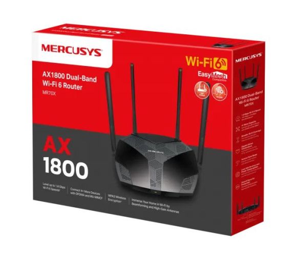 Mercusys - LAN Router Mercusys MR70X AX1800/1Gx WAN/3G LAN/4x5dBi_1
