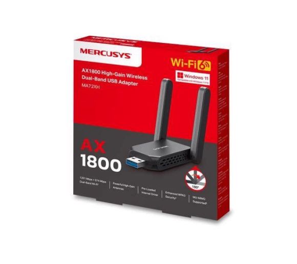 Mercusys - LAN MK Mercusys MA72XH USB WiFi AX1800 High-Gain_1