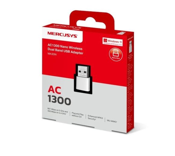 Mercusys - LAN MK Mercusys MA30N USB WiFi AC1300 Nano_1