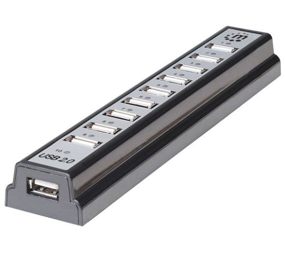 Manhattan - USB HUB 10port Manhattan 161572 2.0/480Mbps/Crni_0