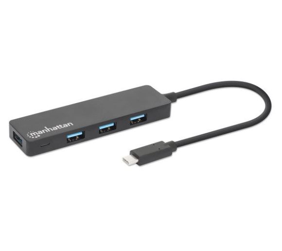 Manhattan - USB-C HUB 4port Manhattan 164924 3.2 G1/5Gbps/Crni_0