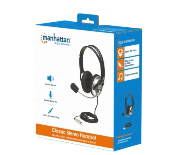 Manhattan - Slušalice sa mikrofonom Manhattan Classic 175555, black_2
