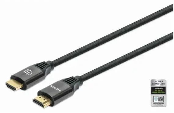 Manhattan - Kabl Manhattan 8K@60Hz 355933 Ultra High Speed HDMI Cable with Ethernet, 1 m_0