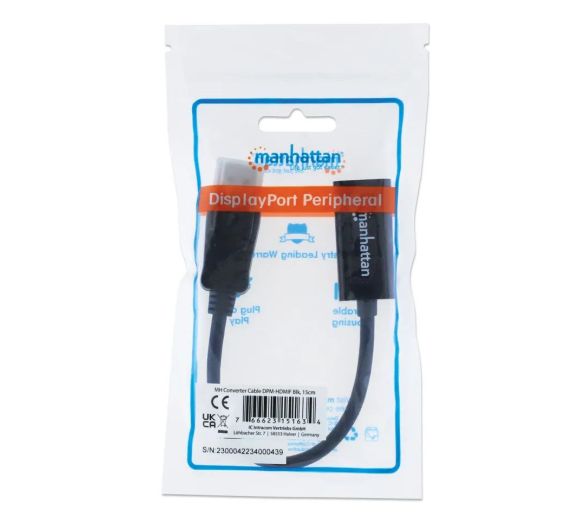 Manhattan - Adapter Manhattan 151634 DisplayPort/M - HDMI/F 1080p Crni_1