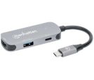 Manhattan - Manhattan USB-C to HDMI (4K@30Hz) 3-in-1 Docking with Power 130707_small_0