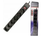 Gembird - SPG6-B-10 (3G1.5) ** Gembird produzni kabl sa zastitom 6 uticnica (3x1.5mm) 3m black (423)_small_0