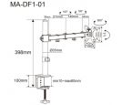 Gembird - MA-DF1-01 Gembird Podesivi stoni drzac za monitor_small_1