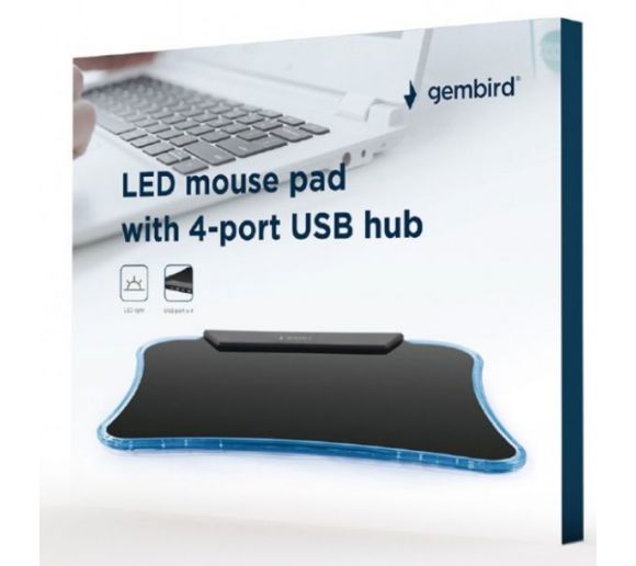 Gembird - MP-LED-4P Gembird Podloga za misa LED + 4USB-a 285x230x20mm_1