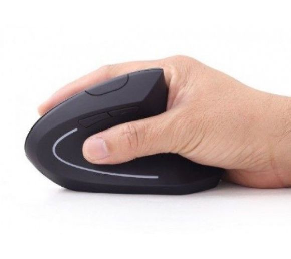 Gembird - MUSW-ERGO-01 Gembird Bezicni Ergonomic 6-button optical mouse, black 95mm_2