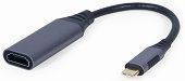 Gembird - VIDEO Adapter 4K USB-C to HDMI, M/F, Cable, Space Grey_0