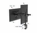 Gembird - MA-D2-03 Gembird Podesivi dupli stoni drzac za monitor, tilt, 17-32 max.2x9kg_small_2