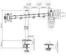 Gembird - MA-D2-01 Gembird Podesivi dupli stoni drzac za monitor, tilt, 17-32 max.2x9kg_small_1