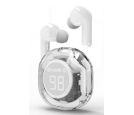 Gembird - TWST-01-W Gembird bluetooth V5.4 slusalice, TWS, LCD, Transparent, white_small_0