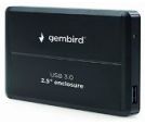 Gembird - HDD/SSD External Enclosure, 2.5``, SATAIII, USB3.0, Aluminium, Black_small_0