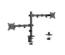 Gembird - Adjustable Desk 2-Display Mounting Arm, Max. 9kg (per screen), 17”-32”_small_0