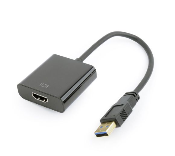 Gembird - VIDEO Adapter 4K USB3.0  to HDMI, M/F, Cable, Black_0
