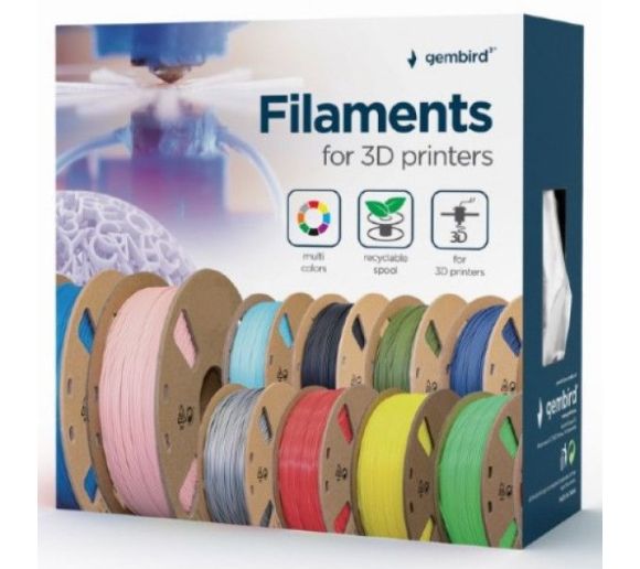 Gembird - 3DP-ABS1.75-01-S ABS Filament za 3D stampac 1.75mm, kotur1KG Silver_1
