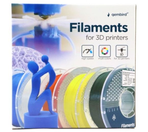 Gembird - 3DP-ABS1.75HY-01-Y ABS filament velike brzine za 3D stampac 1.75mm, kotur 1KG YELLOW_1