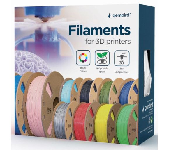 Gembird - 3DP-PLA1.75-01-R PLA Filament za 3D stampac 1,75mm kotur 1KG RED_1